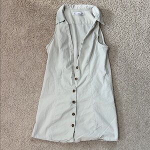 Mango Sleeveless Button Down Mini Dress